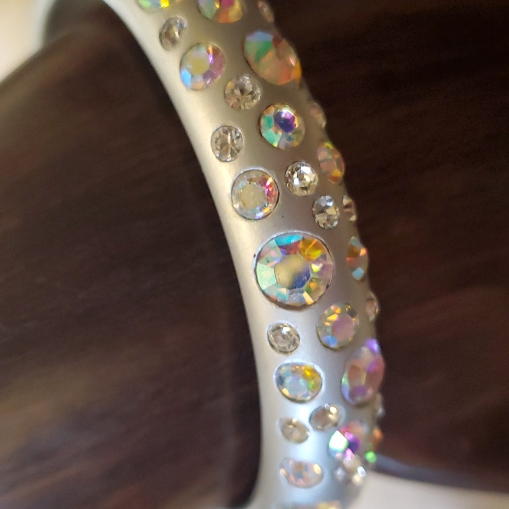 Irridescent Rhinestone Bangle - Picture 2 of 3